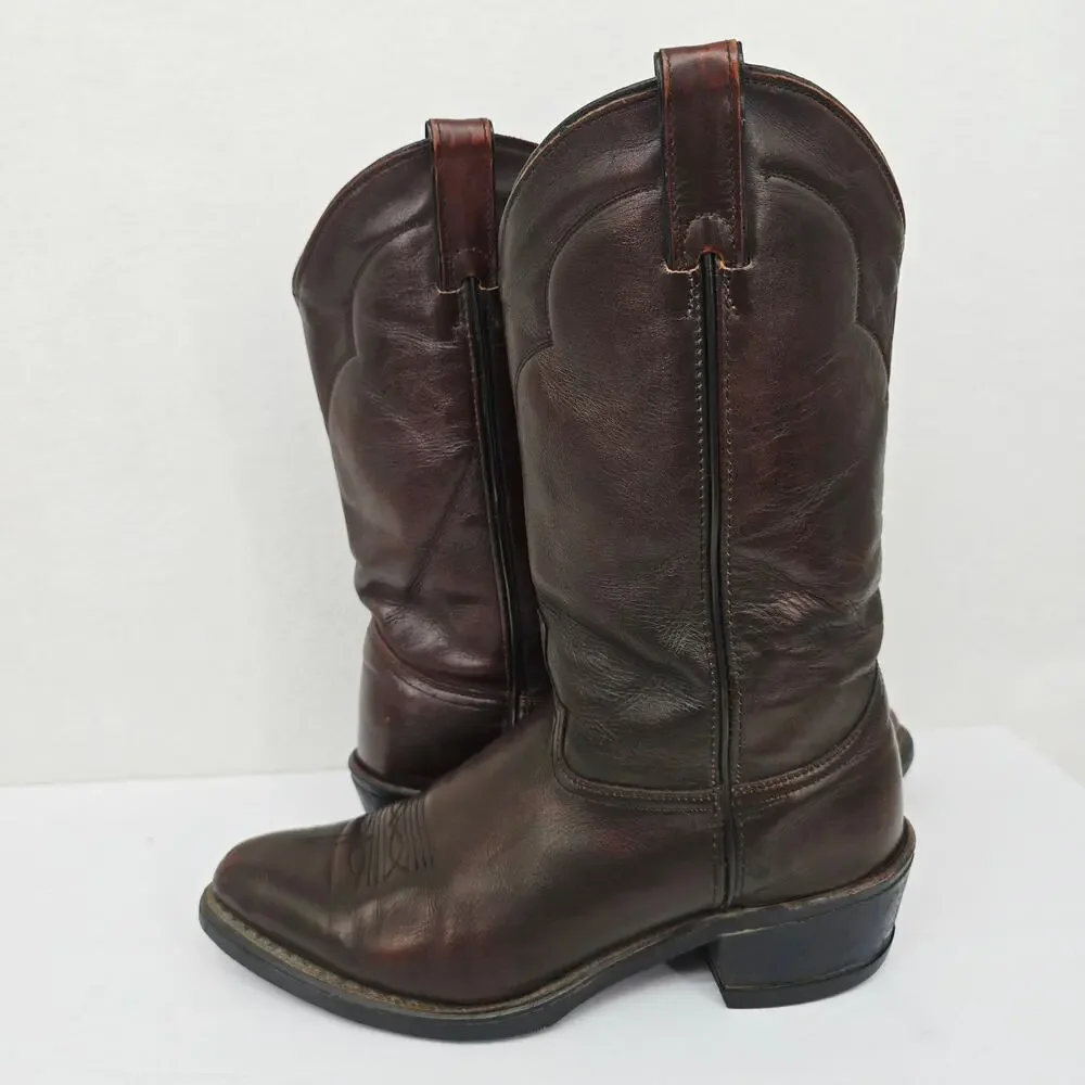 Vintage Men's Western Cowboy Boots Brown 10
